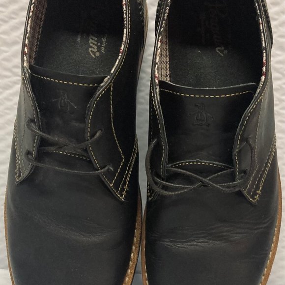 Original Penguin Black Leather Waylon Oxford-Lace-up main image 4